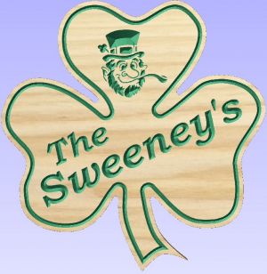 The Sweeney's shamrock sign